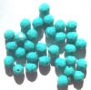 25 8mm Faceted Opaque Turquoise Firepolish Beads